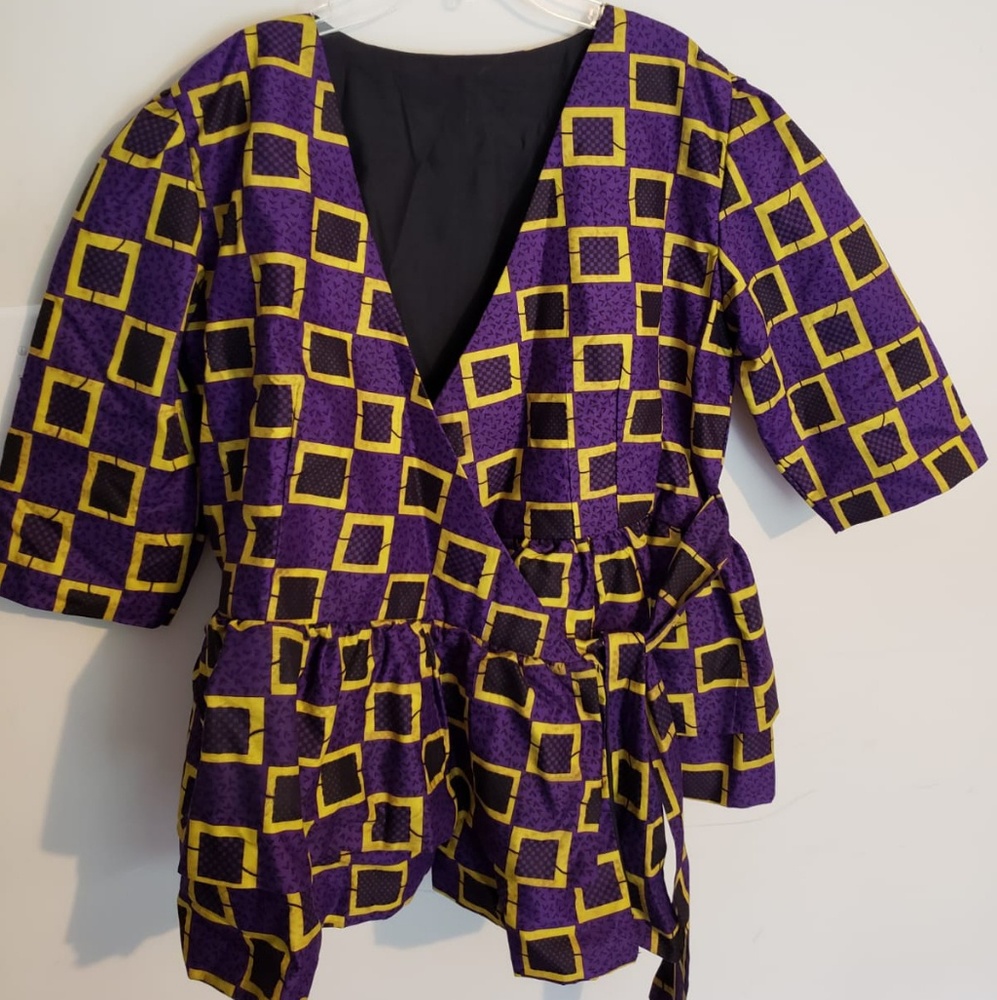 African print Wrap blouse